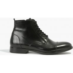 Buty zimowe męskie: Czarne kozaki Michele