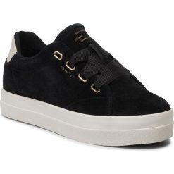 Sneakersy GANT - Aurora 19533862 Black G00. Czarne półbuty damskie GANT, ze skóry. W wyprzedaży za 299,00 zł.