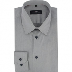 Koszula MARCO KDPS000028. Szare koszule męskie Giacomo Conti, m, bez wzorów, z bawełny, button down, z długim rękawem. Za 199,00 zł.