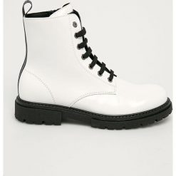 Tommy Hilfiger - Workery dziecięce. Białe botki dziewczęce TOMMY HILFIGER, z okrągłym noskiem, na zamek. Za 469,90 zł.
