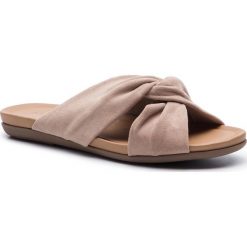 Klapki KAZAR - Zoe 38009-02-B3 Beige. Brązowe klapki damskie Kazar, bez wzorów, ze skóry, na wysokim obcasie. Za 299,00 zł.
