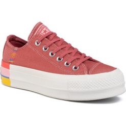 Sneakersy CONVERSE - Ctas Lift Ox 564995C Coastal Pink/Light Redwood. Czerwone półbuty damskie Converse, z tworzywa sztucznego. Za 369,00 zł.