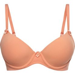 Biustonosz z usztywnianymi miseczkami bonprix brzoskwiniowy. Pomarańczowe biustonosze bonprix, bez wzorów. Za 49,99 zł.