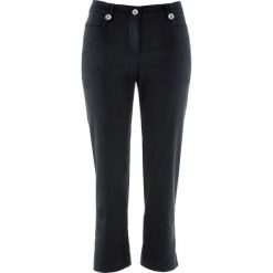 Spodnie z bengaliny 3/4 bonprix czarny. Spodnie damskie bonprix. Za 74,99 zł.