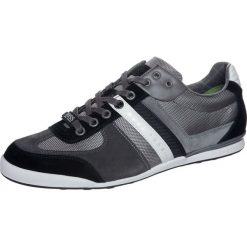 BOSS ATHLEISURE AKEEN Sneakersy niskie medium grey. Szare sneakersy męskie marki BOSS Athleisure, bez wzorów, ze skóry ekologicznej, bez zapięcia. W wyprzedaży za 551,65 zł.