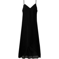 Club Monaco KITTRICK DRESS Długa sukienka black. Różowe sukienki damskie marki Club Monaco, bez wzorów, z jedwabiu, wizytowe, bez kołnierzyka, z długim rękawem, długie, maxi. Za 949,00 zł.