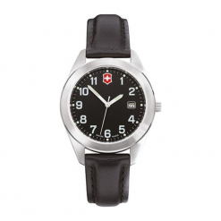 Zegarek "26035.CB" w kolorze czarnym. Czarne zegarki damskie marki Victorinox, ze stali. W wyprzedaży za 359,95 zł.