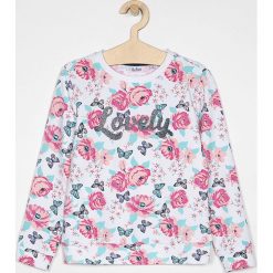 Blukids - Bluza dziecięca 98-134 cm. Białe bluzy dziewczęce Blukids, bez wzorów, z elastanu, bez rękawów, bez kaptura. W wyprzedaży za 34,90 zł.