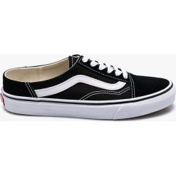 Vans - Tenisówki Old Skool Mule. Czarne trampki i tenisówki damskie marki Vans, bez wzorów, ze skóry, na sznurówki. W wyprzedaży za 299,90 zł.