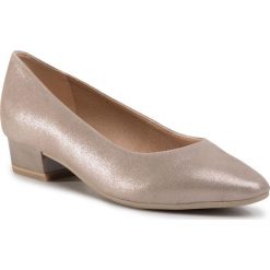 Półbuty CAPRICE - 9-22200-24 Taupe Sue.Met. 354. Szare półbuty damskie Caprice, bez wzorów, ze skóry, bez obcasa, na obcasie, bez zapięcia. W wyprzedaży za 199,00 zł.