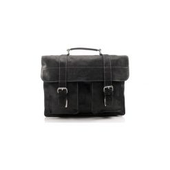 Czarna ekskluzywna torba skórzana vintage paolo peruzzi. Czarne torby męskie skórzane marki Paolo Peruzzi, w paski, ze skóry, eleganckie. Za 329,90 zł.