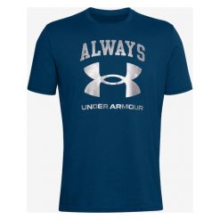 Under Armour Always Under Armour Koszulka Niebieski. Niebieskie podkoszulki męskie Under Armour, l, z nadrukiem, z bawełny, z krótkim rękawem. Za 119,95 zł.