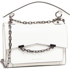 Torebka KARL LAGERFELD - 205W3067 White 100. Białe torebki klasyczne damskie KARL LAGERFELD, bez wzorów, ze skóry, klasyczne, bez dodatków. Za 1669,00 zł.