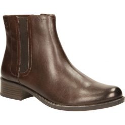 BOTKI CAPRICE 9-25331-33. Brązowe botki damskie Caprice, bez obcasa, bez zapięcia. Za 169,99 zł.