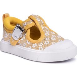 Tenisówki CLARKS - City Dance T 261491366 Yellow. Żółte trampki dziewczęce Clarks, bez wzorów, z gumy, bez zapięcia. Za 119,00 zł.