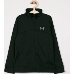 Under Armour - Bluzka dziecięca 122-170 cm. Czarne bluzy chłopięce Under Armour, bez wzorów, z poliesteru, bez rękawów. W wyprzedaży za 119,90 zł.