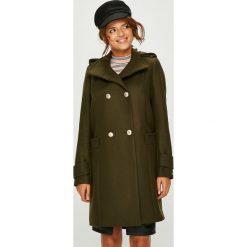 Tommy Hilfiger - Płaszcz. Zielone płaszcze damskie marki TOMMY HILFIGER, z poliesteru. W wyprzedaży za 899,90 zł.