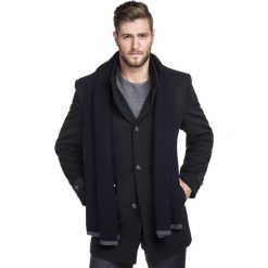 Płaszcz PIERPAOLO PSSS000050. Szare płaszcze męskie Giacomo Conti, m, w paski, z poliesteru, bez kaptura. Za 499,00 zł.