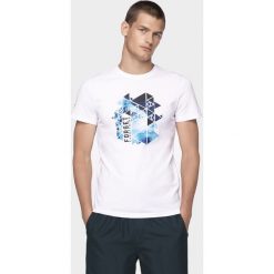 T-shirt męski TSM007 - biały. Białe koszulki męskie xxl. W wyprzedaży za 39,99 zł.