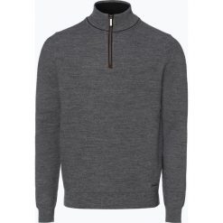 Bugatti - Sweter męski, szary. Szare bez kategorii Bugatti, xl, z kołnierzem typu troyer. Za 329,95 zł.