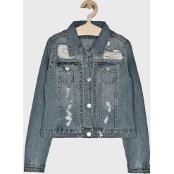Blukids - Kurtka dziecięca 140-170 cm. Niebieskie kurtki dziewczęce Blukids, bez wzorów, z bawełny, krótkie, bez kaptura. Za 159,90 zł.