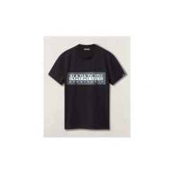 T-shirty z krótkim rękawem Napapijri N0YIEI SELE. Czarne t-shirty męskie Napapijri, s, bez wzorów, bez kołnierzyka, krótkie. Za 128,72 zł.