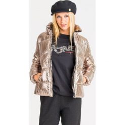 KURTKA trussardi jeans. Żółte kurtki damskie Trussardi Jeans, bez wzorów, z jeansu, bez kaptura. Za 1069,00 zł.