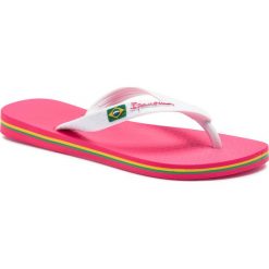 Japonki IPANEMA - Clas Brasil II Fem 80408 Pink/White 24044. Białe klapki damskie marki Ipanema, bez wzorów, z tworzywa sztucznego, bez obcasa. Za 69,99 zł.