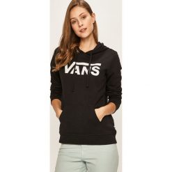 Vans - Bluza. Czarne bluzy damskie Vans, s, z nadrukiem, z bawełny, bez rękawów, z kapturem. W wyprzedaży za 249,90 zł.