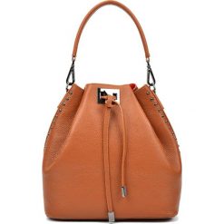 Torebki klasyczne damskie: Skórzana torebka w kolorze jasnobrązowym – (S)30,5 x (W)42 x (G)16 cm