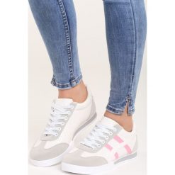 Białe Buty Sportowe Humidly. Białe buty sportowe damskie marki Born2be, z materiału. Za 49,99 zł.