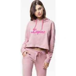 Cardio Bunny - Bluza Lipgloss. Różowe bluzy z kapturem damskie marki Cardio Bunny, l, z nadrukiem, z bawełny. Za 179,90 zł.