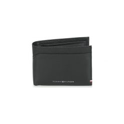 Portfele Tommy Hilfiger BI-MATERIAL EXTRA CC AND COIN. Czarne portfele męskie marki TOMMY HILFIGER, bez wzorów, z materiału. Za 349,00 zł.