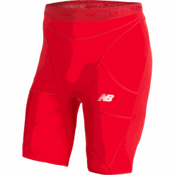 Szorty kompresyjne - MS732037HRD. Spodenki sportowe męskie New Balance, na jesień, s, bez wzorów, z elastanu, sportowe, na fitness i siłownię. W wyprzedaży za 49,99 zł.