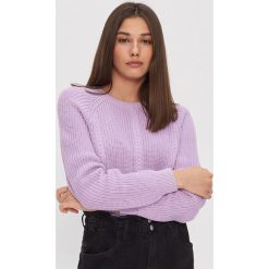 Sweter z ozdobnym splotem - Fioletowy. Fioletowe swetry damskie House, s, bez wzorów, ze splotem, bez rękawów, bez kaptura. Za 79,99 zł.