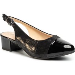Sandały CAPRICE - 9-29500-24 Black Comb 019. Czarne klapki damskie Caprice, bez wzorów, z zamszu, bez obcasa, na obcasie. W wyprzedaży za 169,00 zł.