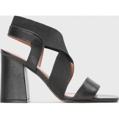 Kazar Studio - Sandały. Czarne sandały damskie Kazar Studio, bez wzorów, ze skóry, bez obcasa, na obcasie, bez zapięcia. Za 399,90 zł.