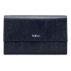 Skórzana kopertówka Felice czarna. Czarne kopertówki damskie FeliceGold, na co dzień, w paski, ze skóry, eleganckie, małe, bez dodatków. Za 109,00 zł.