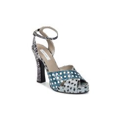 Sandały Marc Jacobs Elap. Niebieskie sandały damskie marki Marc Jacobs, bez wzorów, bez obcasa, bez zapięcia. Za 2207,20 zł.