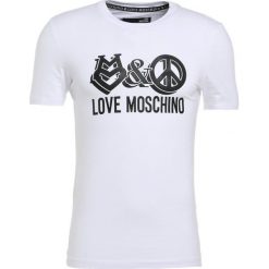 Love Moschino Tshirt z nadrukiem optical white. Białe koszulki męskie Love Moschino, xxl, z nadrukiem, z elastanu, bez kołnierzyka, bez rękawów. Za 399,00 zł.