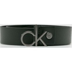Calvin Klein - Pasek skórzany. Czarne paski męskie marki Calvin Klein, w paski, ze skóry. Za 299,90 zł.