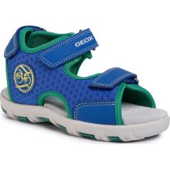 Sandały GEOX - B S.Pianeta B B0264B 01415 C4165 S Royal/Green. Niebieskie sandały chłopięce Geox, ze skóry ekologicznej, bez zapięcia. W wyprzedaży za 159,00 zł.
