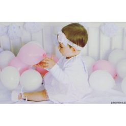 Sukienka do chrztu Angel's wings Pink. Różowe sukienki niemowlęce marki Pakamera. Za 139,00 zł.