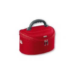 TOP CHOICE Kuferek damski Red Oval rozm.L (95085) 1szt. Czerwone topy damskie marki TOP CHOICE, l, bez wzorów, bez kołnierzyka. Za 56,14 zł.