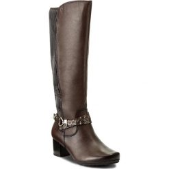 Kozaki CAPRICE - 9-25615-29 Dk Brown Comb 329. Brązowe buty zimowe damskie Caprice, ze skóry ekologicznej, na obcasie. W wyprzedaży za 359,00 zł.
