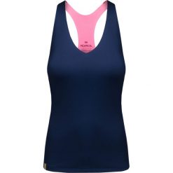 Top MONREAL LONDON. Niebieskie topy damskie Monreal London, z nadrukiem, z tkaniny, bez kołnierzyka. W wyprzedaży za 348,00 zł.