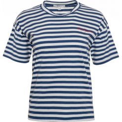 Pepe Jeans damska koszulka Claire, PL504349, S, niebieski. Niebieskie koszulki damskie s, z napisami, z jeansu, klasyczne, z okrągłym kołnierzem. Za 199,00 zł.