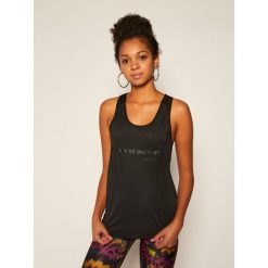 Top Desigual Racer Back Mesh 20WOTK11. Czarne bluzki damskie Desigual, l, bez wzorów, z meshu, polo. Za 159,00 zł.