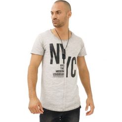 T-shirty męskie z nadrukiem: T-shirt w kolorze szarym