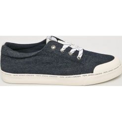 Pepe Jeans - Tenisówki Traveller Denim. Niebieskie trampki męskie Pepe Jeans, bez wzorów, z jeansu, na sznurówki. W wyprzedaży za 159,90 zł.